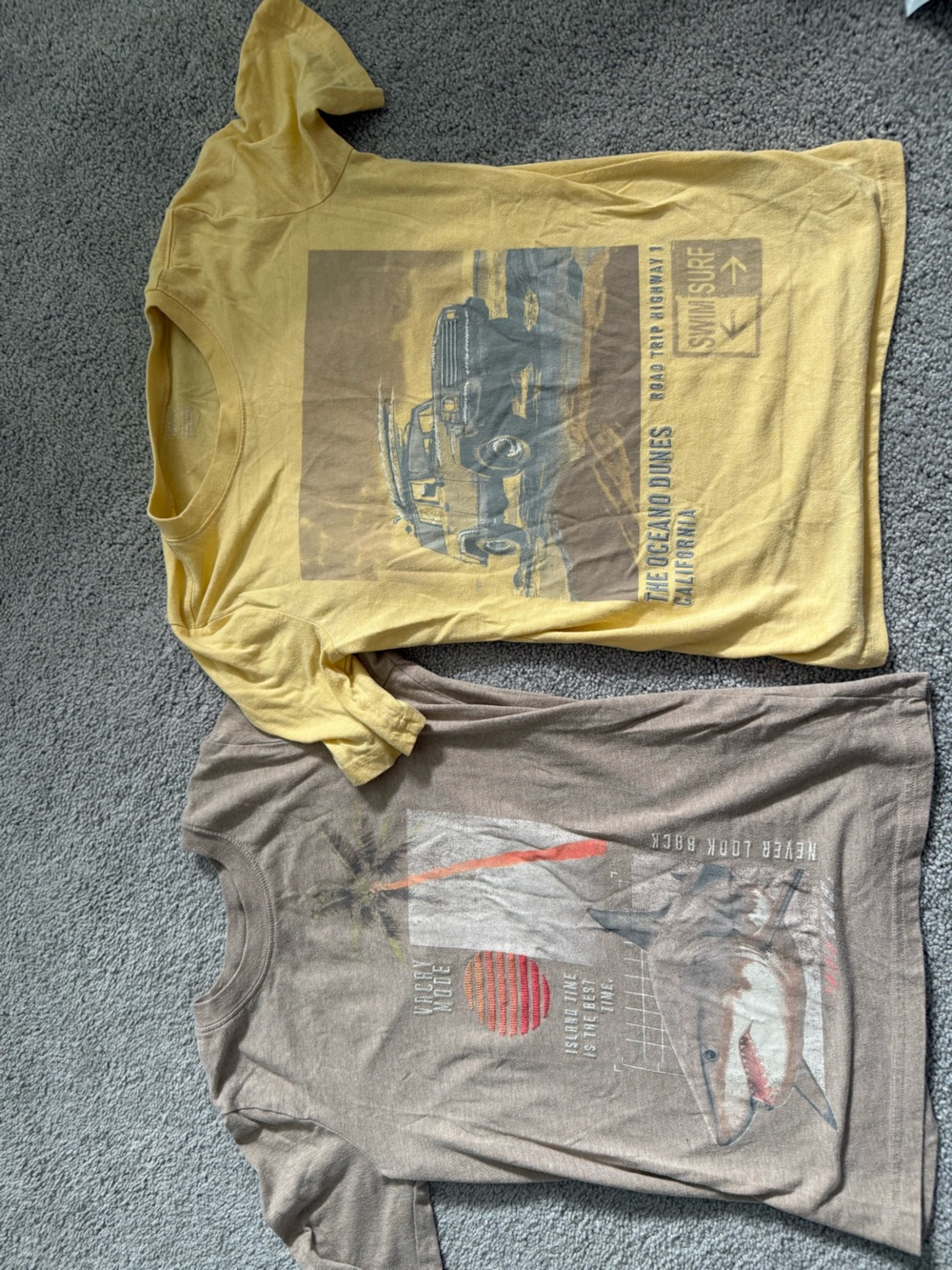 Carter's Brown Crewneck Tee with Subtle Print